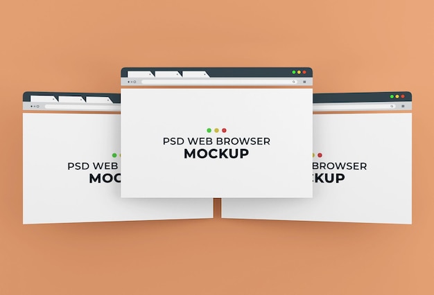 internet browser page mockup design