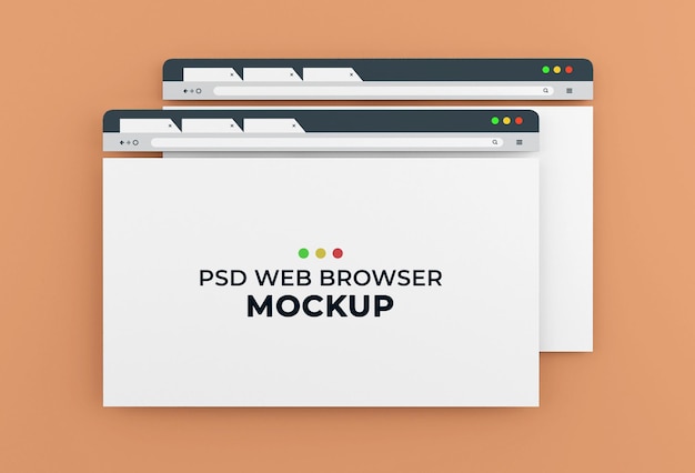 internet browser page mockup design