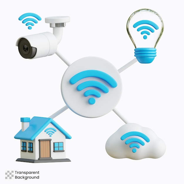 PSD internet of things 3d illustration