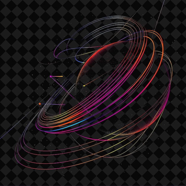 PSD intersecting neon interstellar comets inside a silhouette cr png y2k neon space designs