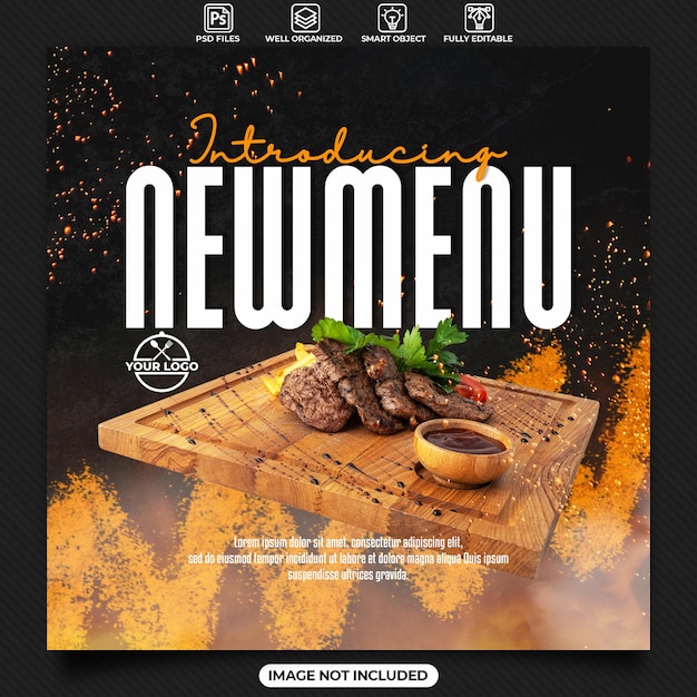 Introducing new menu food poster template