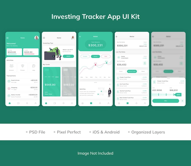 Investing Tracker App UI Kit