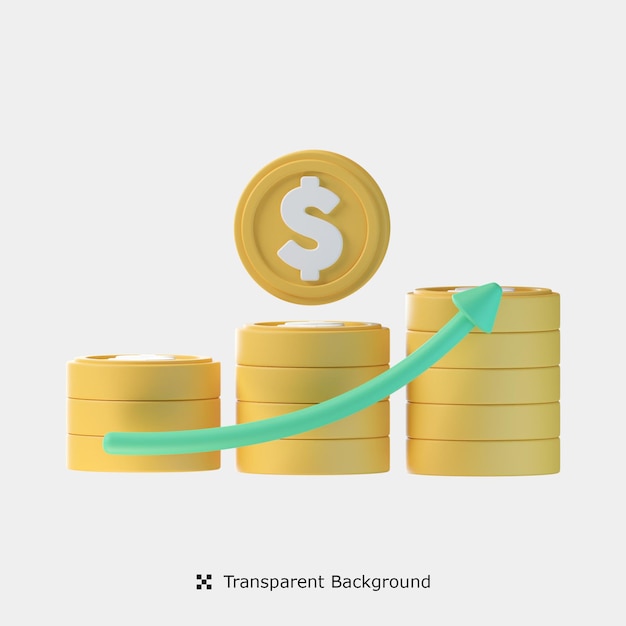 Investment 3d Icon Illustration