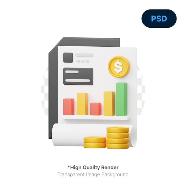 Investment 3D Icon Premium Psd