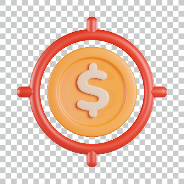 Investment Target 3D Icon