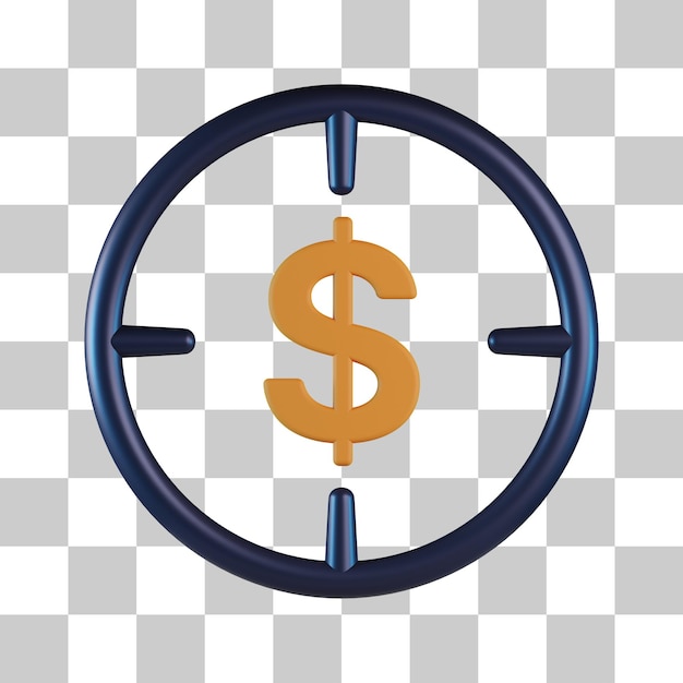 Investment Target 3D Icon