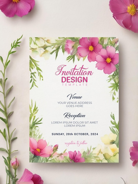 PSD invitation card design