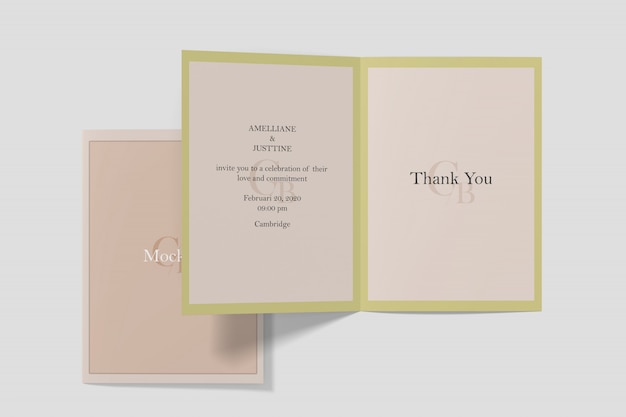 Invitation cards mockup