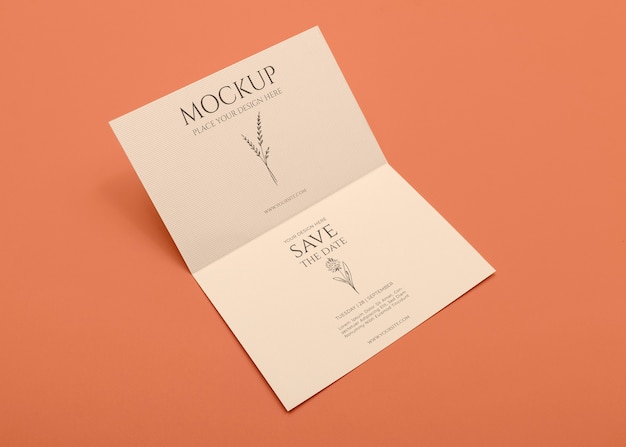 Invitation envelope elegant mockup