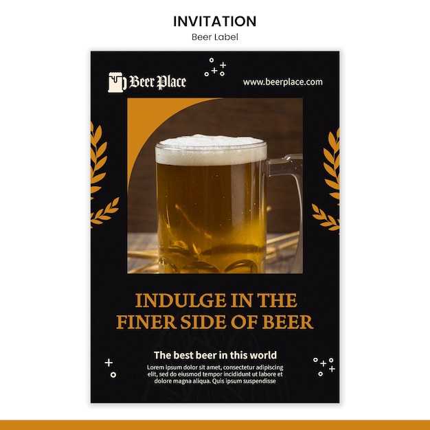 PSD invitation template for oktoberfest beer festival celebration