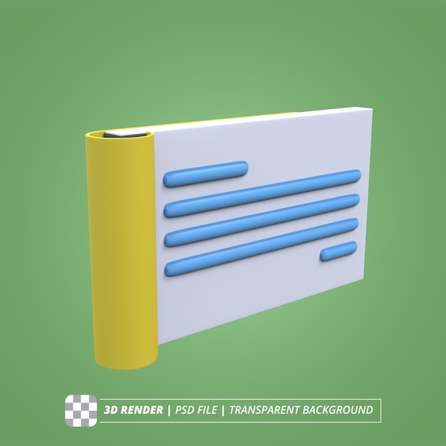 INVOICE BOOK 3D RENDER ISOLATED IMAGES