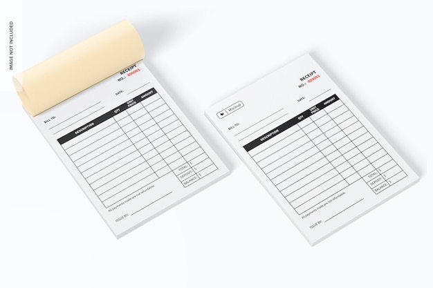 Invoice Books Mockup