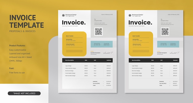 PSD invoice psd design templates