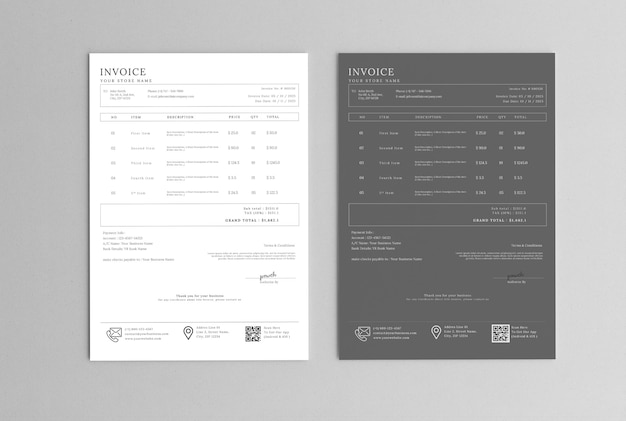 PSD invoice template