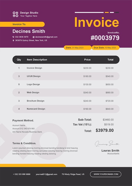 PSD invoice