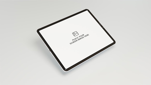 Ipad screen mockup white background simple minimalist ipad pro