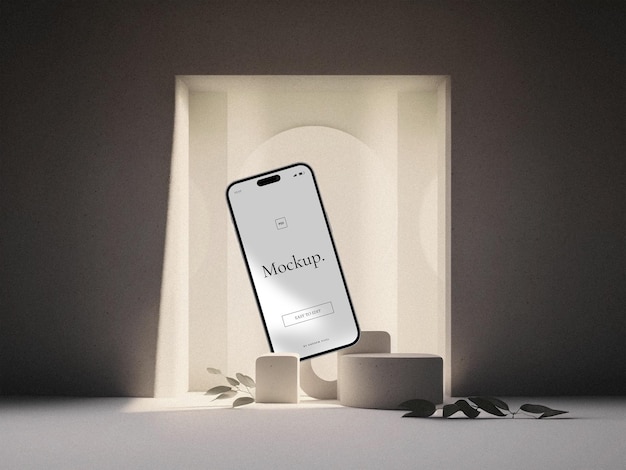 PSD iphone 14 pro elegant mockups