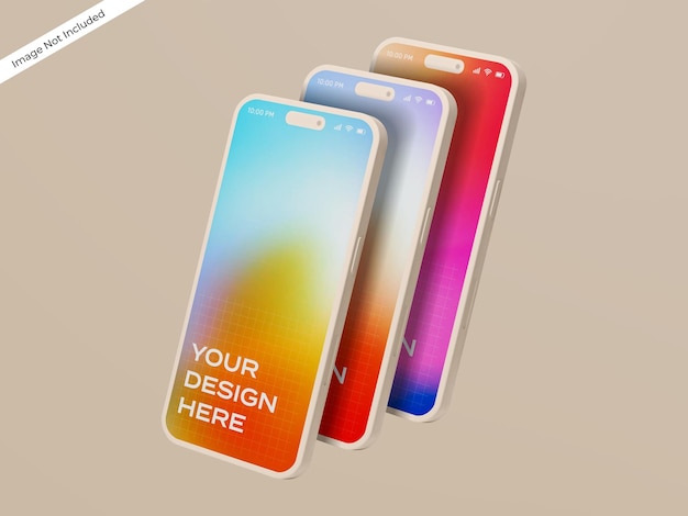 iPhone 14 pro max mockup. Smartphone clay mockup. iPhone scene ui ux app presentation mockup