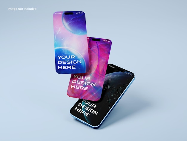 Iphone 14 pro max smartphone mockup.  Iphone scene ui ux app presentation mockup