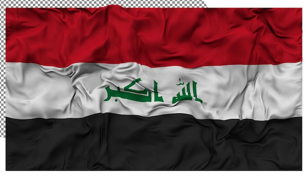 Iraq Flag Waving Cloth Bump Texture Background 3D Rendering