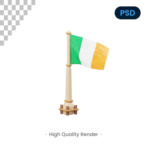 Ireland Flag 3D Icon