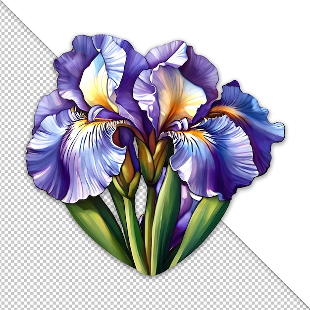 Iris Flower Transparent Background PSD