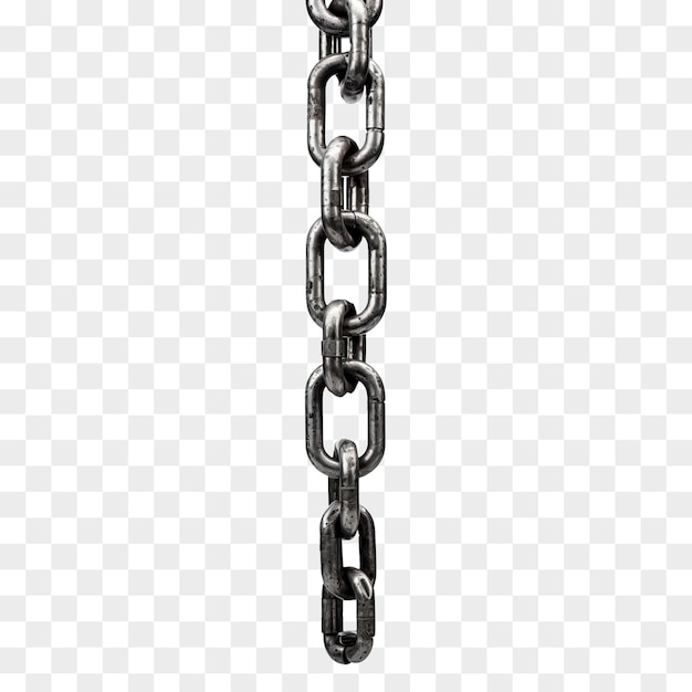 Iron chain isolated on transparent background PNG