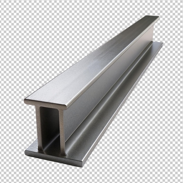 PSD iron channel beam on transparent background