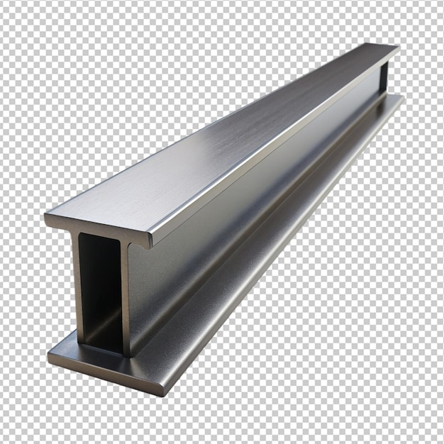 PSD iron channel beam on transparent background