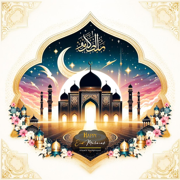 Islamic background Eid al adha mubarak celebration