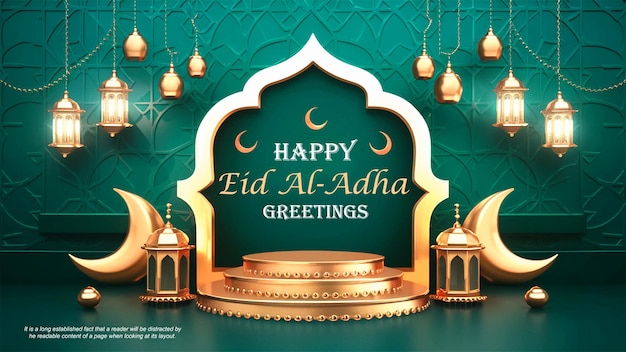 for islamic eid aladha celebration template