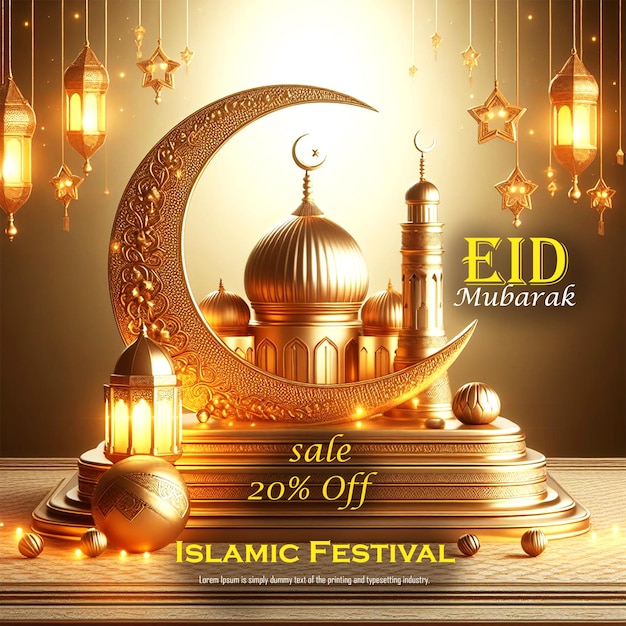 Islamic festival Eid Al Adha mubarak banner design