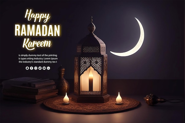 islamic greetings ramadan kareem banner design