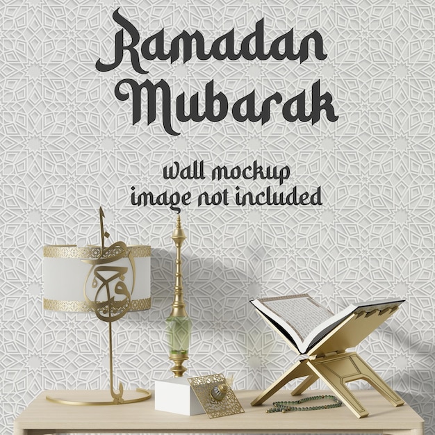 Islamic holiday wall mockup