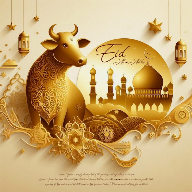 Islamic illustration of Eid al adha festival