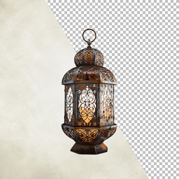 Islamic lantern Isolated on transparent background png