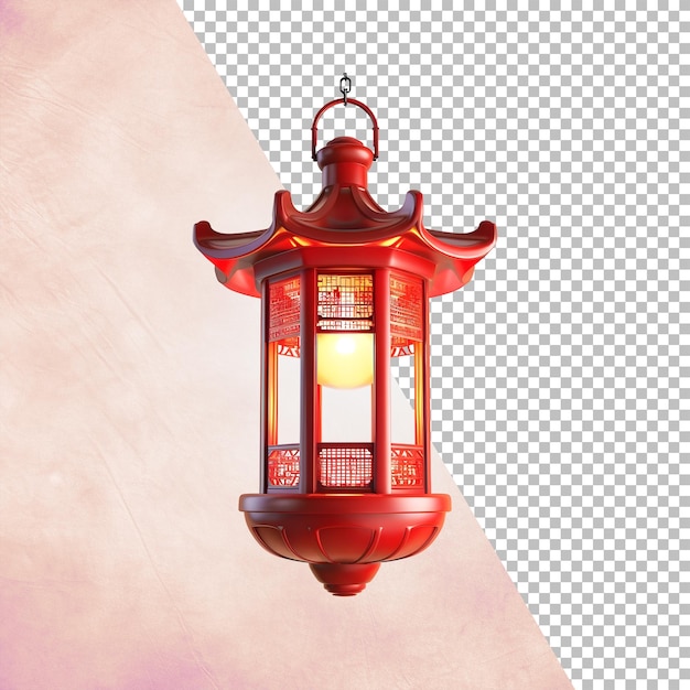 Islamic lantern Isolated on transparent background