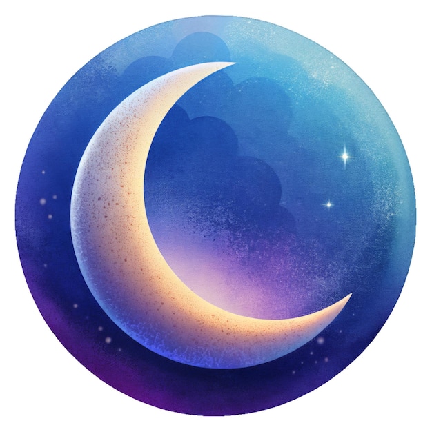 Islamic moon isolated illustration