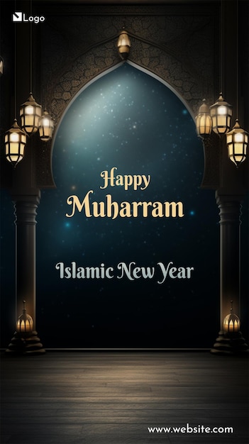 Islamic New Year greeting background