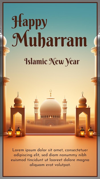 Islamic New Year greeting background