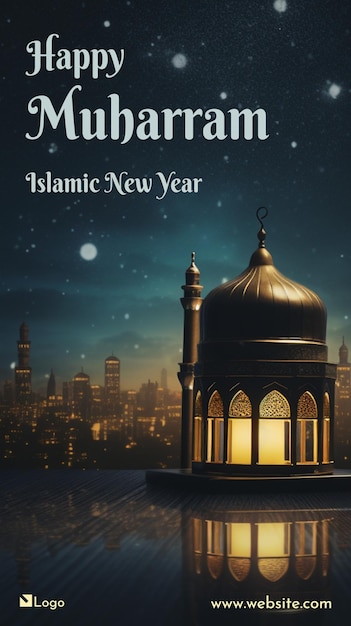 Islamic New Year greeting background