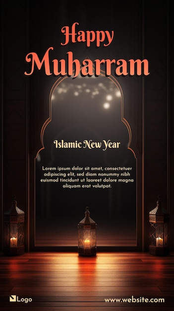 Islamic New Year greeting background