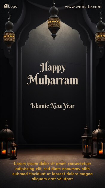 Islamic New Year greeting background