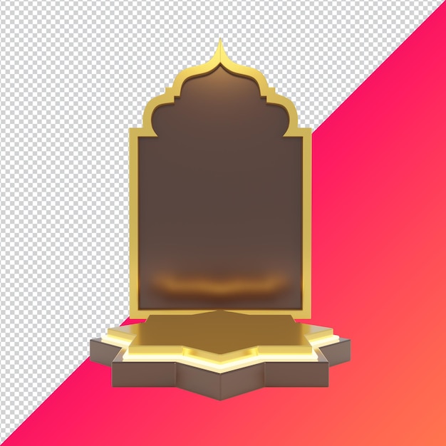 Islamic product display mock up Podium Ramadan Islamic New Year 3D rendering PSD File