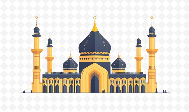 islamic structure on a white background vector art illustration