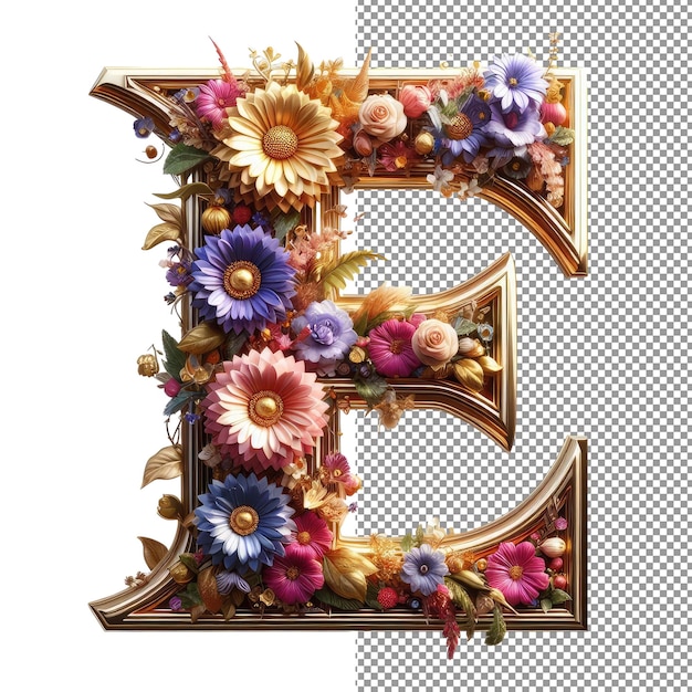 PSD isolated 3d artistry creative letter on a clear png palette