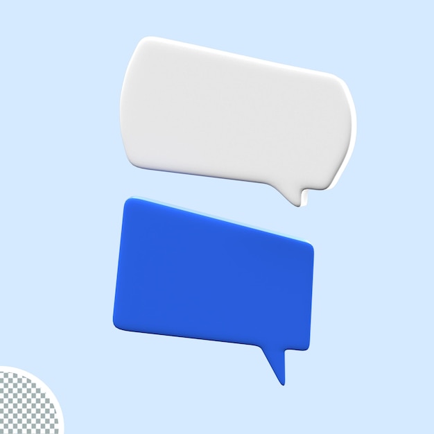 Isolated 3d chat bubble icon