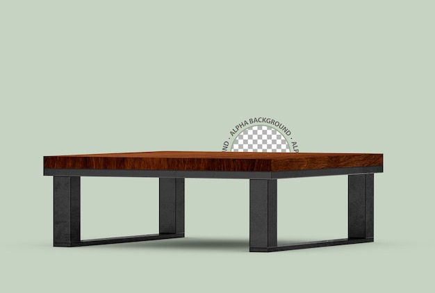 PSD isolated 3d coffee table scene creator rendering.