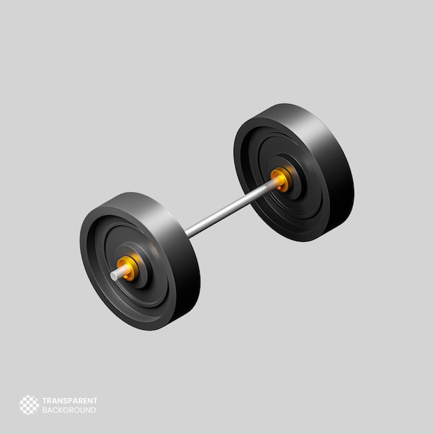 Isolated 3d dumbbell icon