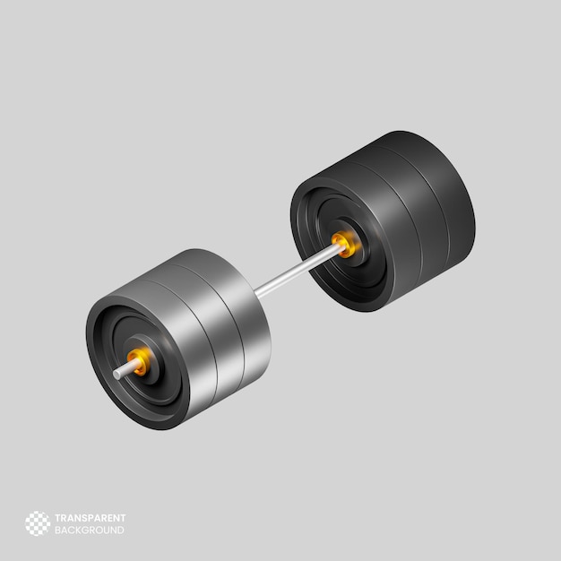 Isolated 3d dumbbell icon